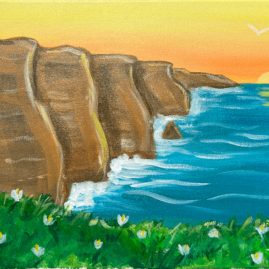 Cliffs of Moher, Ireland painting class with The Paint Sesh