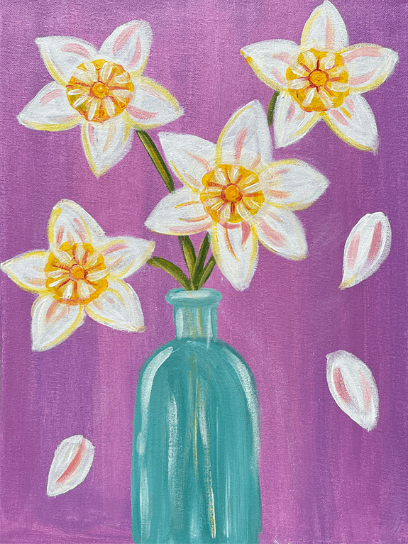 Daffodils Painting Class with The Paint Sesh