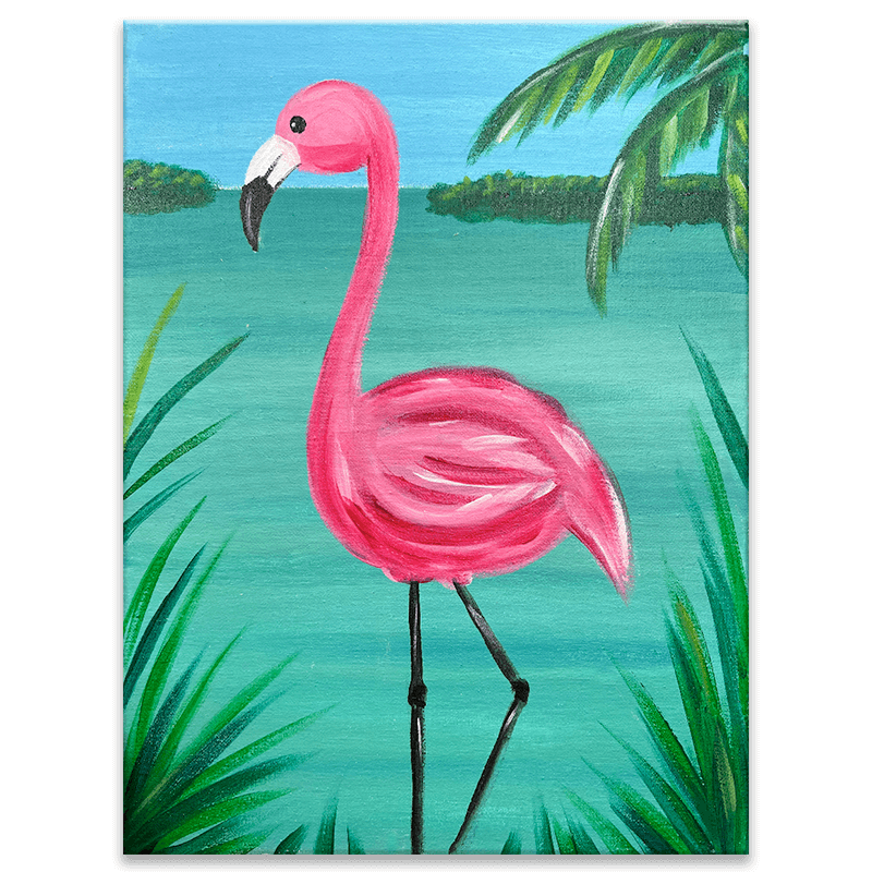 Flamingo Marsh Painting Class with The Paint Sesh