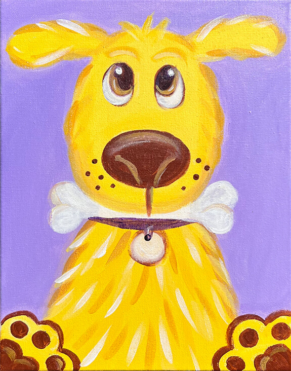 Puppy Love painting class with The Paint Sesh