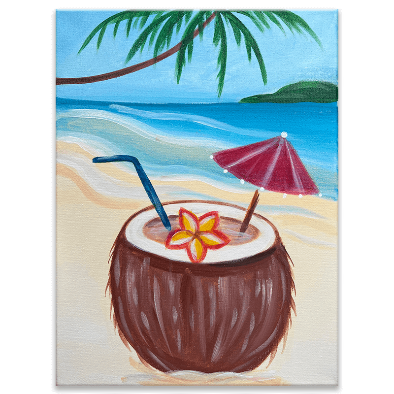 Piña Colada painting class with The Paint Ses