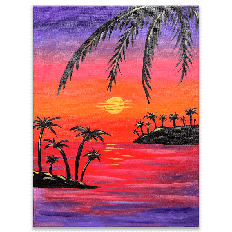 Tropical Sunset Painting Event with The Paint Sesh