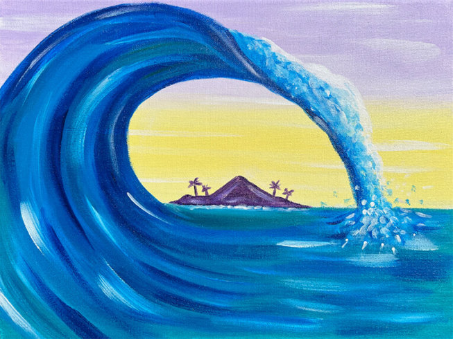 The Big Wave Painting Party with The Paint Sesh