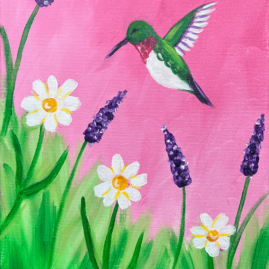 Hummingbird Painting Party with The Paint Sesh