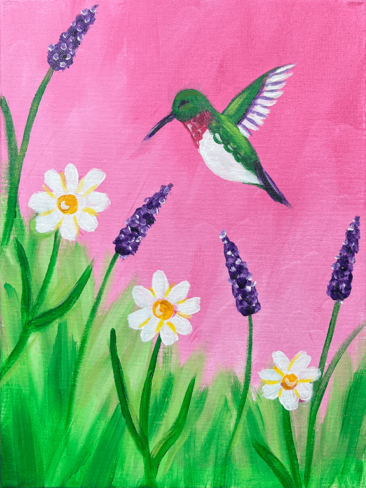 Hummingbird Painting Party with The Paint Sesh