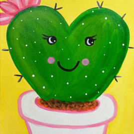 Prickly Love Painting Party with The Paint Sesh