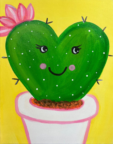 Prickly Love Painting Party with The Paint Sesh