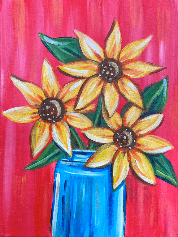 Sunflower Painting Party with The Paint Sesh