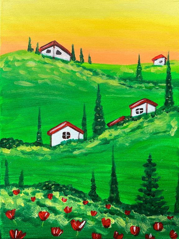 Tuscan Hills Painting Party with The Paint Sesh