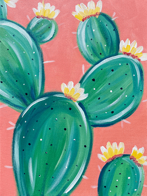Prickly Pear Painting Party with The Paint Sesh