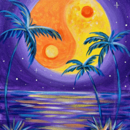 Yin-Yang Moonlight Painting Party with The Paint Sesh