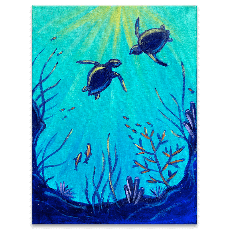Under the Sea Turtles Painting Class with The Paint Sesh