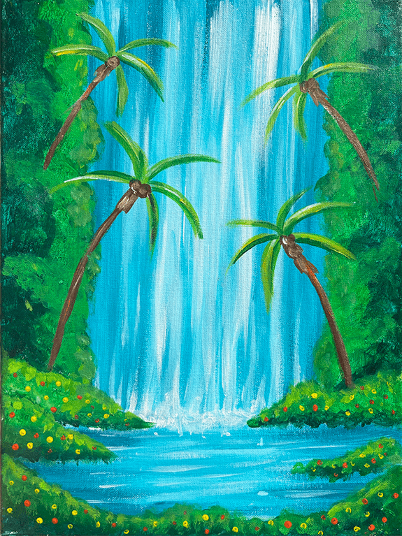 Jungle Falls Painting Party with The Paint Sesh