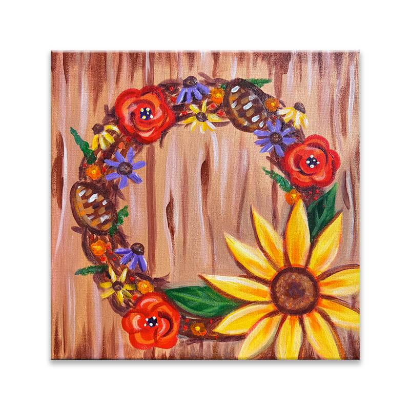 Fall Floral Wreath Painting Class with The Paint Sesh