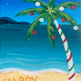 Beachside Holidays Painting Class with The Paint Sesh