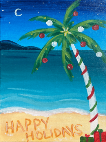 Beachy Holiday Painting Party with The Paint Sesh