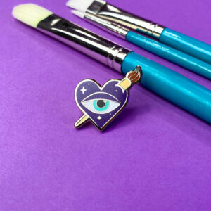 Eye Love Painting Enamel Pin