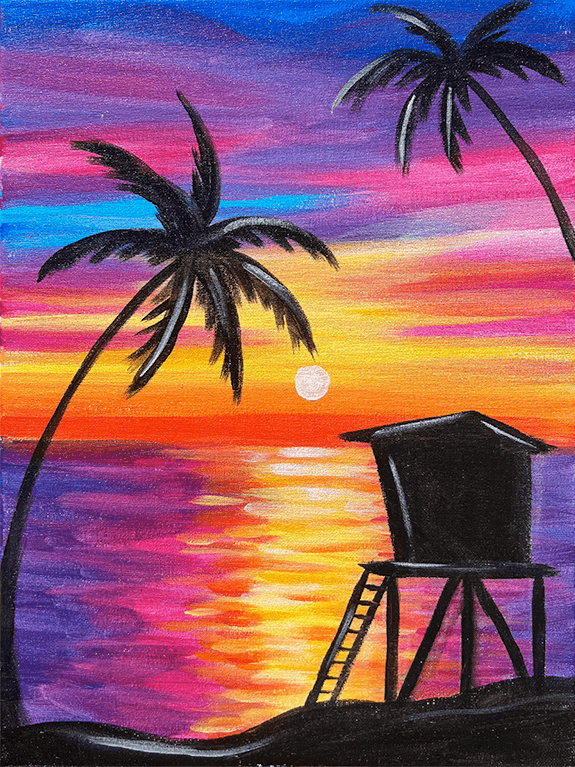 Paradise Beach Painting Party with The Paint Sesh