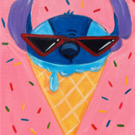 Stitch Ice Cream Painting Party with The Paint Sesh