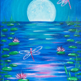 Twilight Pond Painting Party with The Paint Sesh