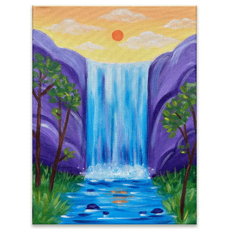 Chasing Waterfalls Painting Class with The Paint Sesh