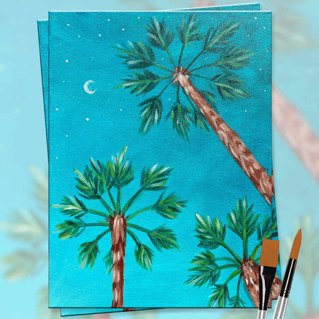 Palm Tree Sky Painting Event with The Paint Sesh