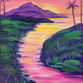 Path to Paradise Painting Party with The Paint Sesh
