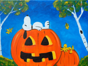Snoopy Halloween Painting Party with The Paint Sesh