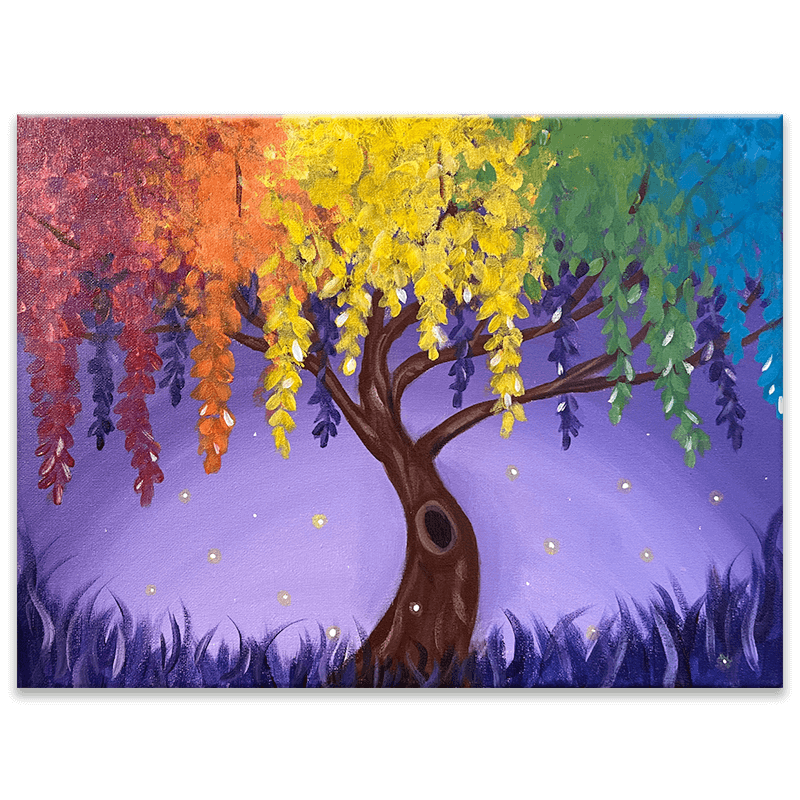 Rainbow Tree Painting Event with The Paint Sesh