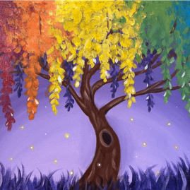 Rainbow Tree Painting Party with The Paint Sesh